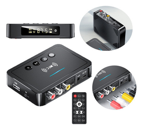 Y1m Áudio Nfc Usb Fm Bluetooth 5.0 Receptor Transmissor 6.0 0