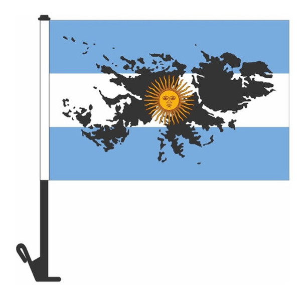 Bandera Para Ventanilla De Autos Malvinas Carflag 30x45cm 0