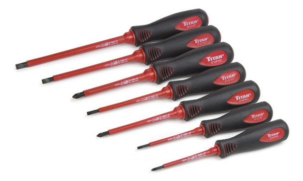 Juego 7 Destornilladores Aislados 1000v Titan 0