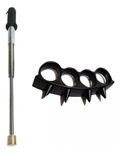 Pack Defensa Personal Baston Extensible + Manopla Pinches 0