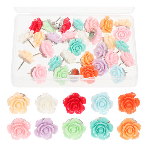 Acessórios Para Mapas Rose Pushpin The Flowers 30 Unidades 0
