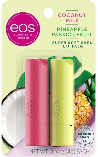 Protetor Labial Eos - Coconut Milk E Pineapple Passionfruit 0