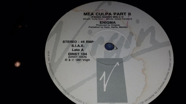 Enigma Mea Culpa Part 2 Vinilo Maxi Italy Raro 1991 0