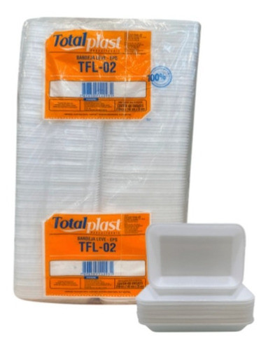 Bandeja Funda De Isopor 02 Totalplast Tfl02 400 Und 0