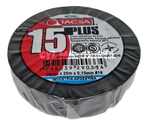 Cinta Aisladora Tacsa Pvc X 20 Mt 0