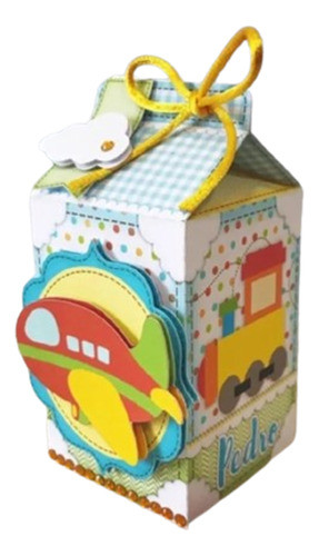 10 Cajitas Milk Box En 3d De Transportes 0