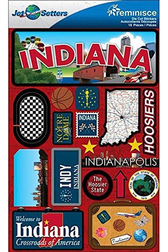 Reminisce Jet Setters 2 3-dimensional Sticker, Indiana 0