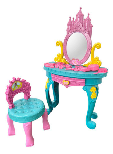 Penteadeira Infantil Princesa Brinquedo C/ Banquinho 0