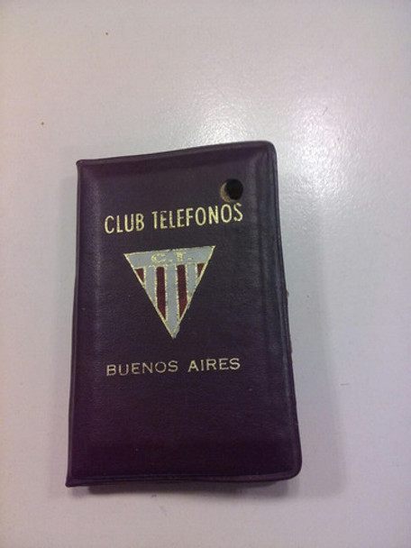 Antiguo Carnet Club Teléfonos De Buenos Aires 0