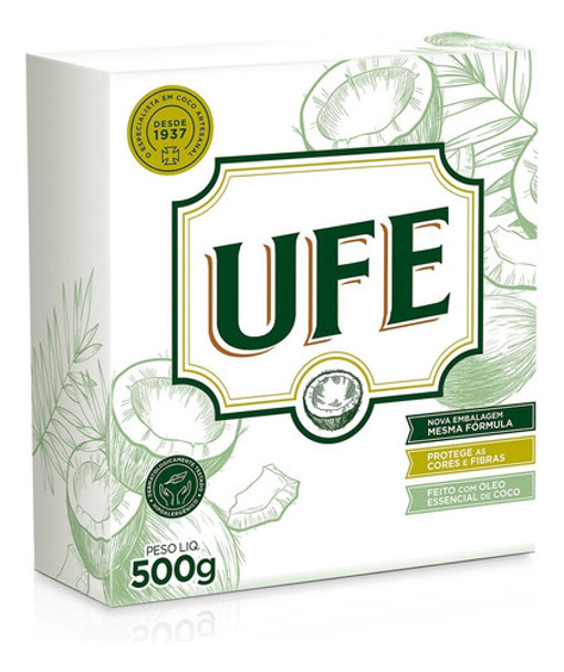 Kit 3 Sabão Em Pó Ufe Coco Coco Caixa 500 G 0