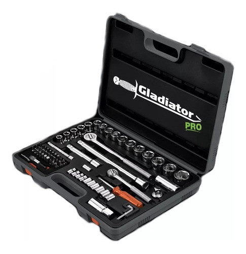 Juego Tubo Herramientas 70pzs Enc 1/2 1/4 Gladiator  Lacueva 0