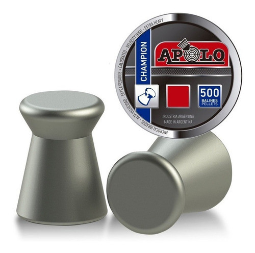 Chumbo Apolo Champion 5.5 Mm 250 Pellets Match Punta Chata 0