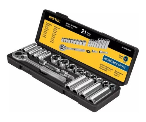 Juego Tubos Y Crique Pretul 21 Piezas Encastre 3/8  Lacueva 0