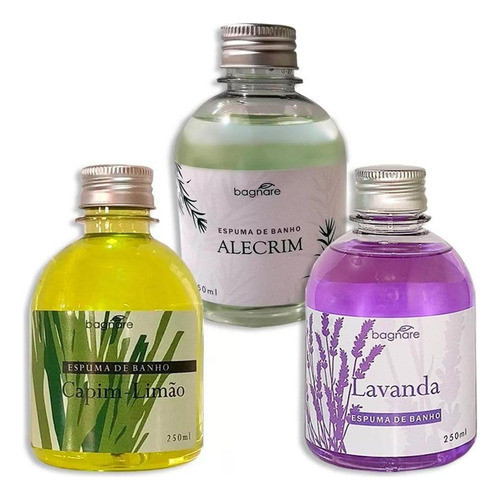 Kit 3 Espumas Banheira Hidro Relaxante Refrescante Aromas 0