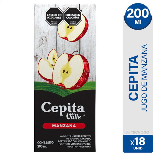 Jugo De Manzana Cepita Del Valle Con Vitaminas - Pack X12 0