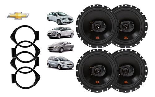 Kit Alto Falante Jbl Flex + Aros Onix Cobalt Spin Prisma 0