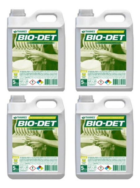 Detergente Lavavajillas Bio Det Thames Pack 4 Unidades 5lts 0