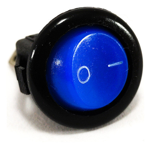 3 Llaves Tecla Interruptor Redonda Azul 16mm 2a 250v 1 Polo 0