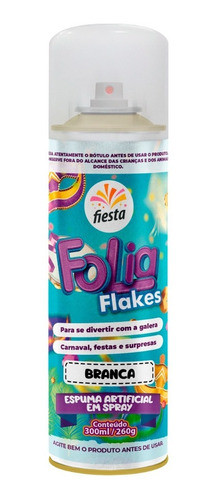 Espuma De Carnaval Branca - Folia Flakes 300ml/260g 0