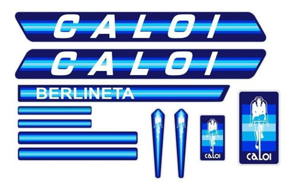 Adesivo Não Decal Bicicleta Caloi Berlineta 1982 Azul 0