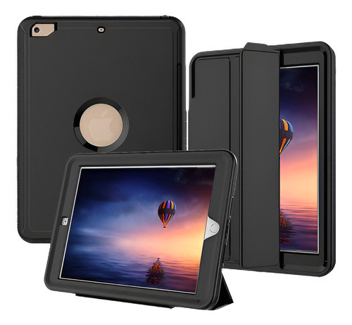 Negro Smart Cover + Funda A Prueba De Choques Para iPad 10.5 0