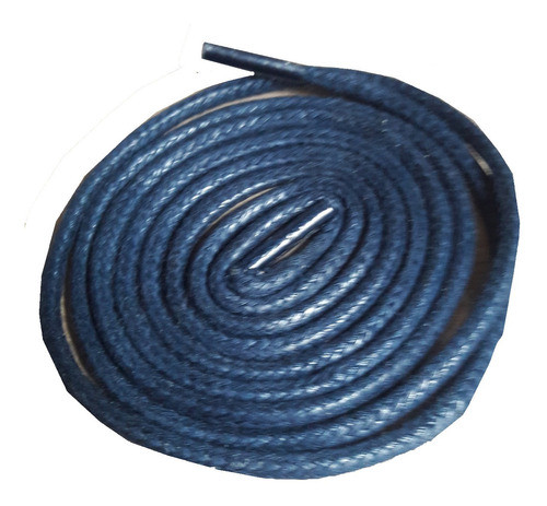 Par Cadarço Redondo Encera Sapato Social 0,85cm Azul Marinho 0