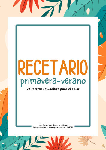 Recetario Primavera-verano Saludable Digital Pdf 0