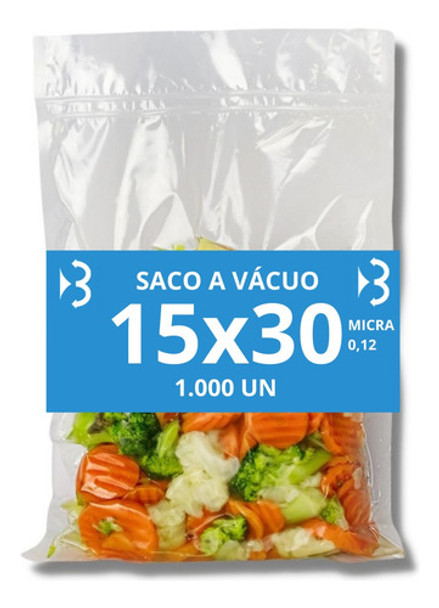 Embalagem Saco A Vacuo Alimento 15x30 1000 Unidades 0