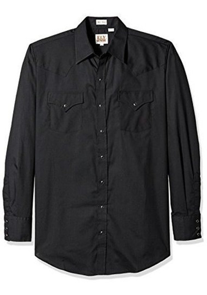 Ely Cattleman Manga Larga Tall Para Hombre Camisa Vaquera Sn 0
