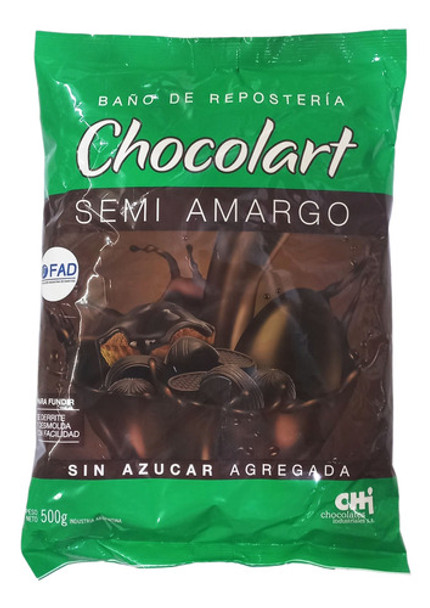 Chocolate Chocolart S-amargo S/azucar 500g Cotillon Sergio 0 Chocolate Chocolart S-amargo S/azucar 500g Cotillon Sergio 0