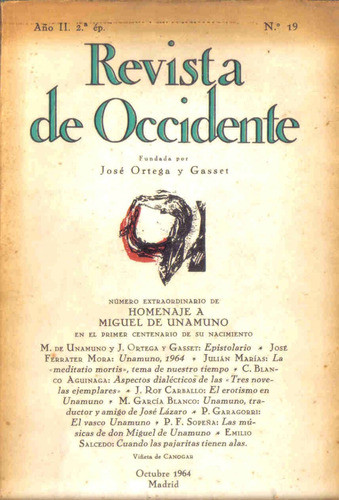 Revista De Occidente Nro. 19 0