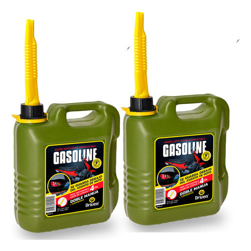 Bidon Homologado 4lts. Extra Chato X2 Verde Driven 0