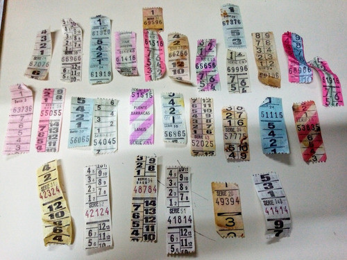 Boletos Capicua De Colectivo (lotes X 5) 0