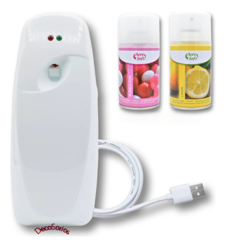 Difusor Aromatico Automatico Electrico Usb + 2 Fragancias 0