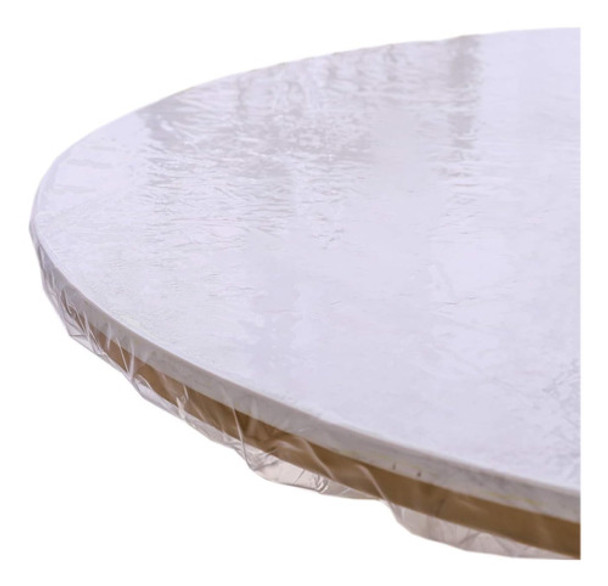 Mantel Redondo Ajustable Transparente Impermeable 0