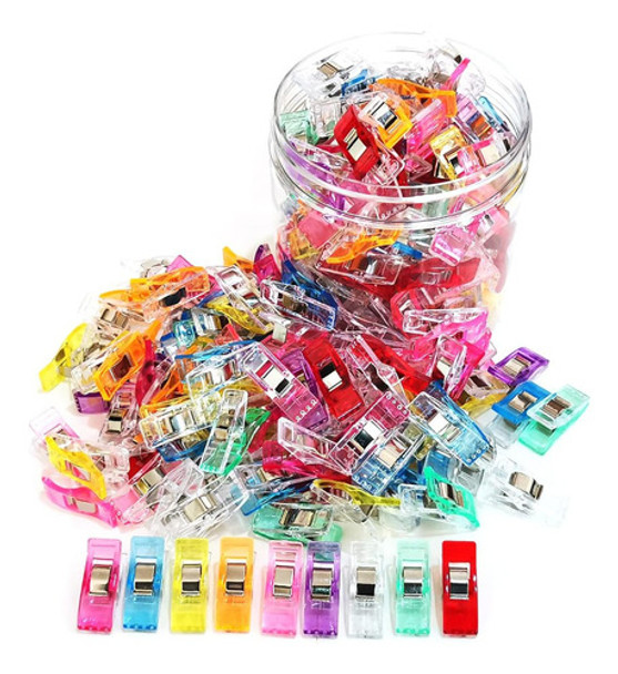 Broches De Plástico Premium, 100 Unidades Con Colores Variad 0