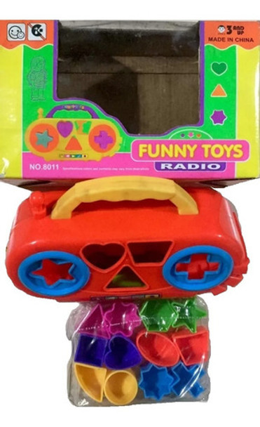 Radio Retro Encastre Y Arrastre 20cm Juego Didáctico Jretro 0