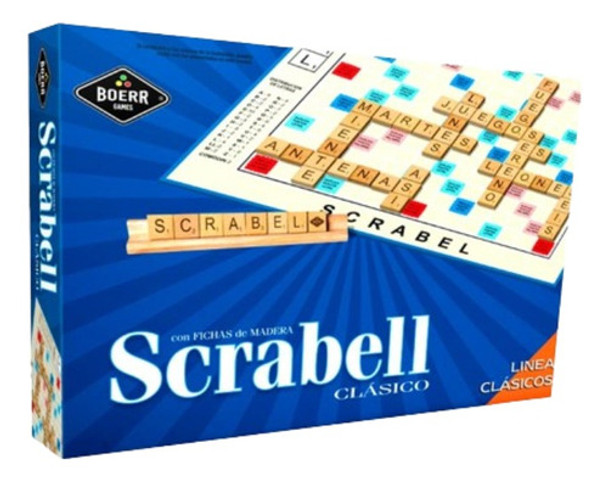 Juego De Mesa Scrabell Clasico Con Fichas De Madera 0