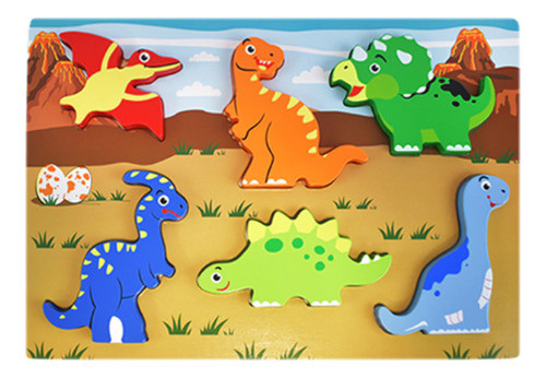 Juego De Encastre Rompecabezas Dinosaurios 0