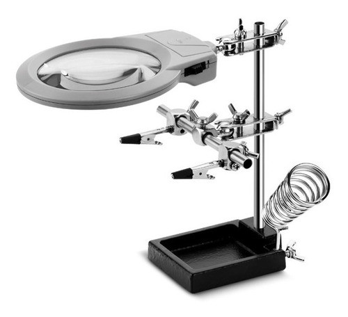 Soporte Multipropósito Lupa E Iluminación Led 0
