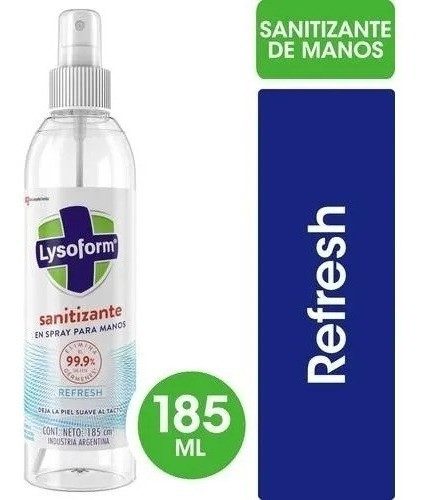 Lysoform Sanitizante Spray Refresh 185 Ml 0