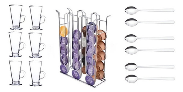 Dispensador 36 Dolce Gusto + 6 Tazas + 6 Cucharas 0