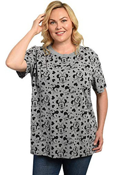 Camiseta De Talla Grande Para Mujer De Disney Minnie Mouse C 0