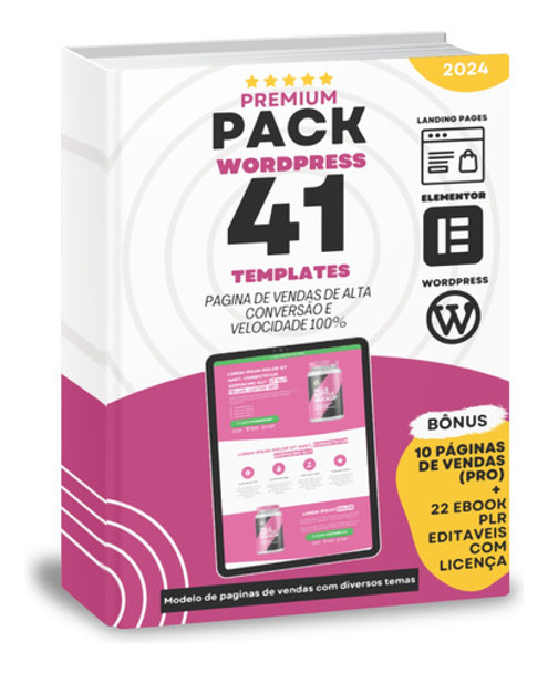 Pack Landing Pages Templates Wordpress Elementor + 2 Bônus 0