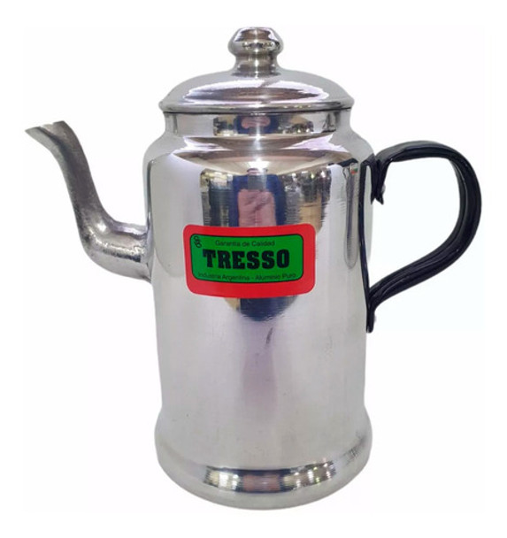 Cafetera De Aluminio Charolado De 1 Litro Marca Tresso 0