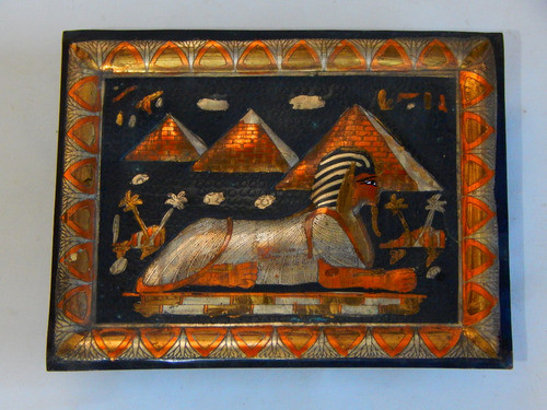 Esfinge Antigua Egipcia Cuadro En Metal 0