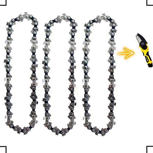 Corrente Para Mini Motoserra Bateria 4 Polegadas 3 Unidades 0