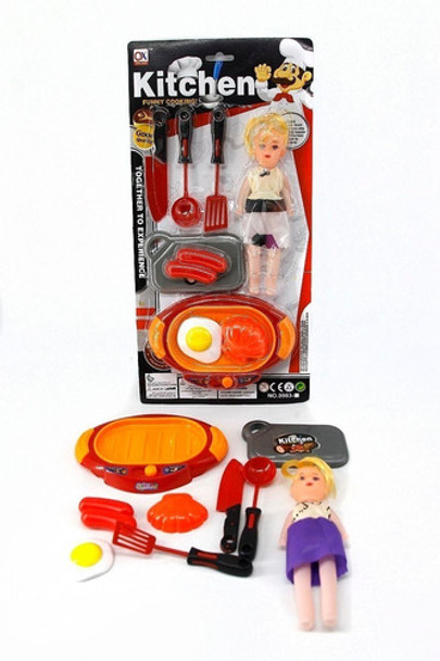 Set Utensilios De Cocina Plasticos 9 Y Muñeca Plancha 0 Set Utensilios De Cocina Plasticos 9 Y Muñeca Plancha 0