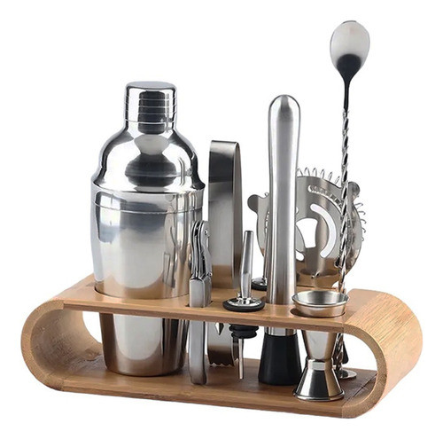 Base Para Set Barman Bartender Madera Profesional Calidad 0