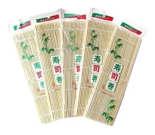 X5u. Esterillas De Bambú Para Sushi 24x24cm Oferta!!! 0